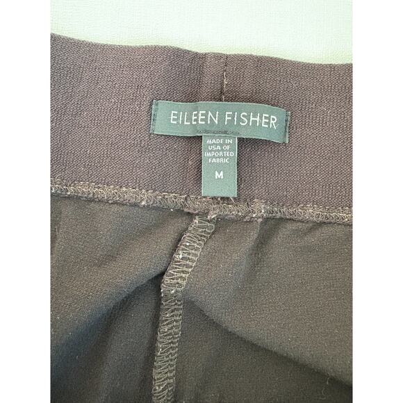 Eileen Fisher Womens Sz M Pull on Elastic Waist Brown Stretch Pants Casual Comfy - Picture 4 of 11